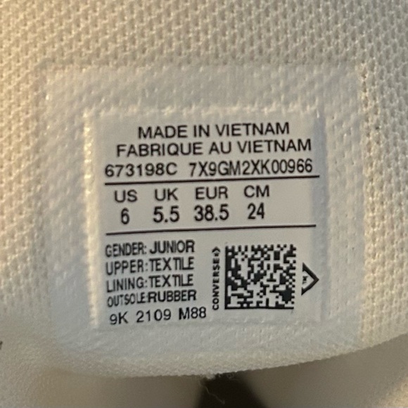 NWOT Converse All Star Unisex Mens Olive Fuzzy High Top Sneakers Shoes Size 6 US - Picture 6 of 6